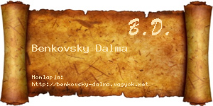 Benkovsky Dalma névjegykártya